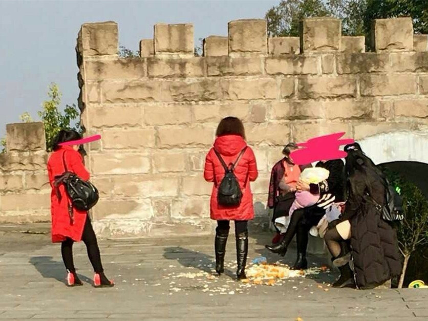 女子抱娃走进兵马俑坑 当地回应
